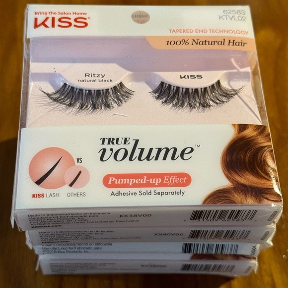 Kiss Other - (5 Pack) KISS True Volume False Eyelashes, Ritzy', 14 mm, 100% Natural Hair